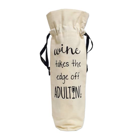 Personality Case&#x2122; Adulting Canvas Wine Bag